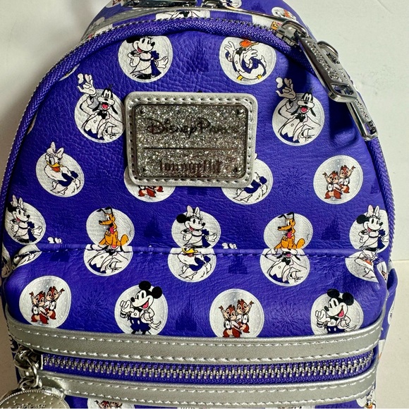 NWT. Disney Parks Loungefly 100th Mickey Mouse Friends Mini Backpack Bag - Picture 4 of 14